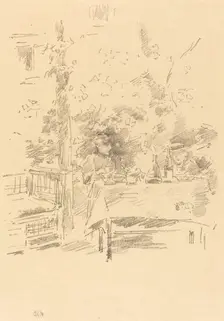 Tête-à-tête in the Garden, 1894. Creator: James Abbott McNeill Whistler