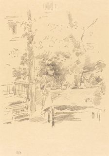 Tête-à-tête in the Garden, 1894. Creator: James Abbott McNeill Whistler