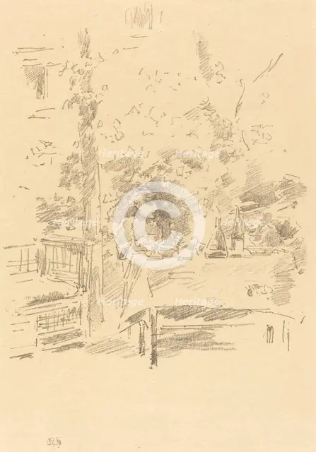 Tête-à-tête in the Garden, 1894. Creator: James Abbott McNeill Whistler.