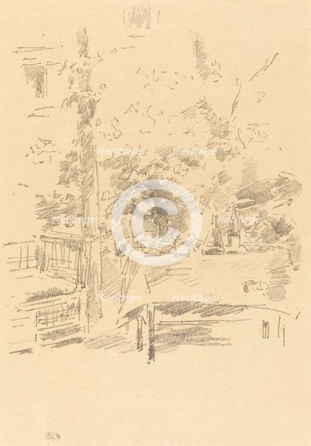 Tête-à-tête in the Garden, 1894. Creator: James Abbott McNeill Whistler.