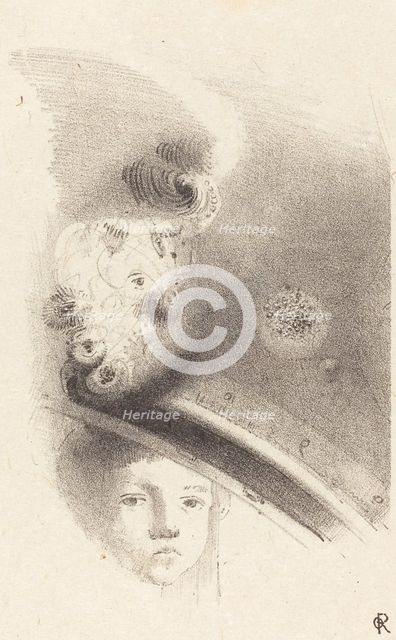 Tete d'Enfant (Head of a Child), 1899. Creator: Odilon Redon.