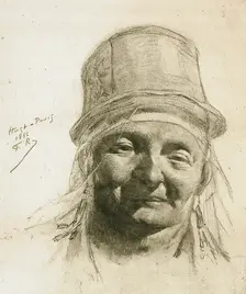 Tête de Zélandaise, 1886. Creator: Félicien Rops