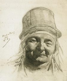 Tête de Zélandaise, 1886. Creator: Félicien Rops