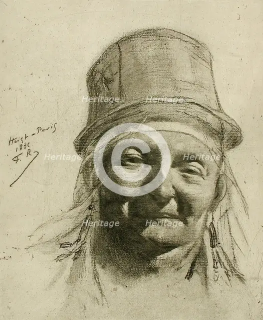 Tête de Zélandaise, 1886. Creator: Félicien Rops.