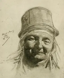 Tête de Zélandaise, 1886. Creator: Félicien Rops