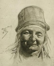 Tête de Zélandaise, 1886. Creator: Félicien Rops