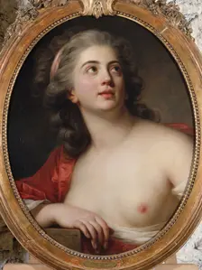 Tête de bacchante, 1783. Creator: Antoine Vestier