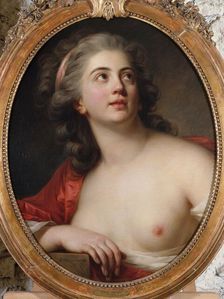 Tête de bacchante, 1783. Creator: Antoine Vestier