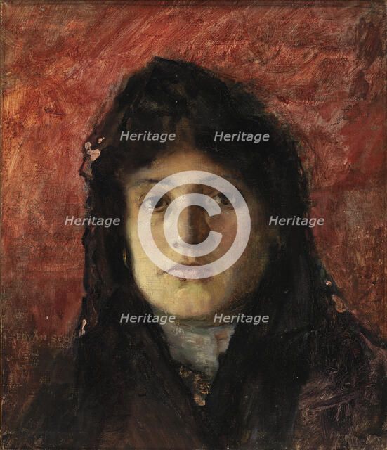 Tete de Femme, ca. 1910. Creator: Frank Edwin Scott.