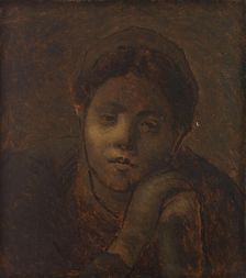 Tête de paysanne, étude, 1872. Creator: Jean Francois Millet