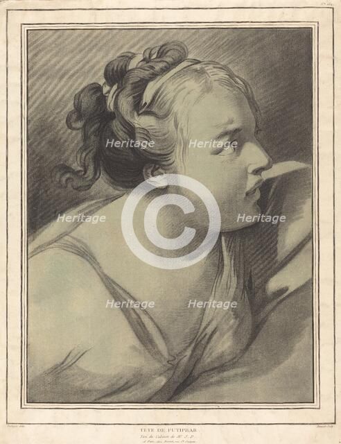 Tête de Putiphar (Potiphar's Wife), 1770/1780. Creator: Louis Marin Bonnet.