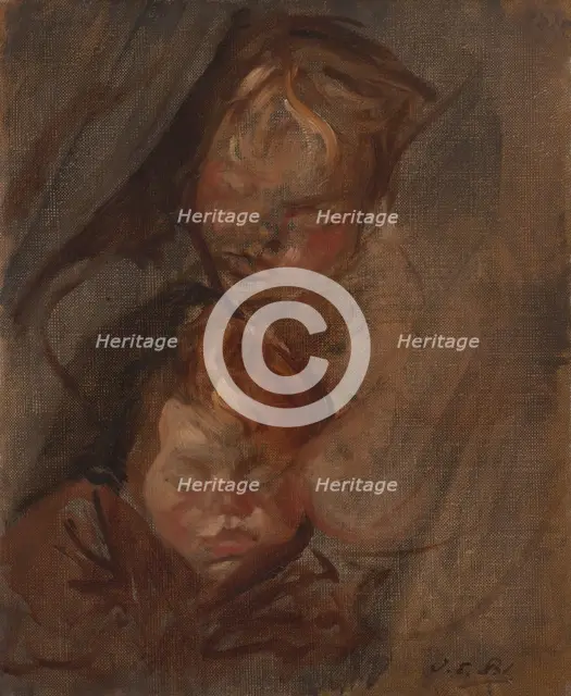 Têtes d'enfants, 1896. Creator: Jacques Emile Blanche.