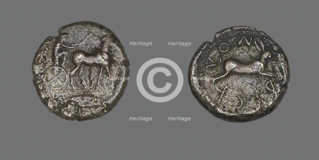 Tetradrachm (Coin) Depicting a Charioteer, 5th century BCE. Creator: Unknown.