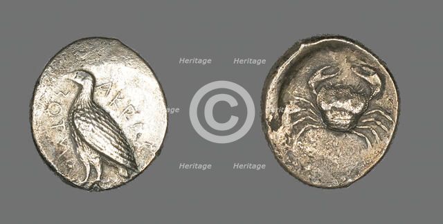 Tetradrachm (Coin) Depicting an Eagle, 472-413 BCE. Creator: Unknown.