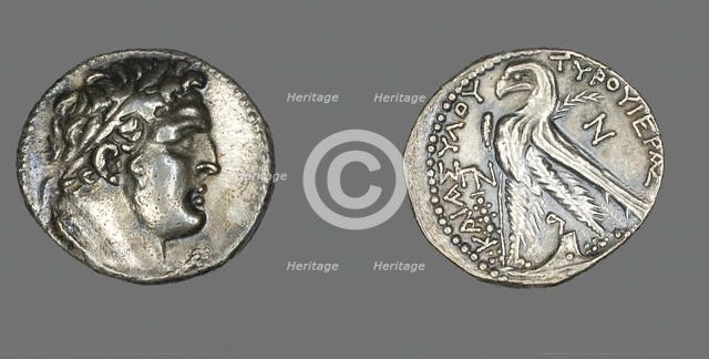 Tetradrachm (Coin) Depicting Head of Herakles, 74-73 BCE. Creator: Unknown.