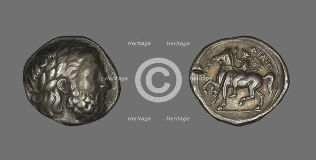 Tetradrachm (Coin) Depicting the God Zeus, 359-336 BCE. Creator: Unknown.