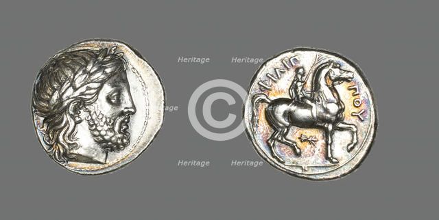 Tetradrachm (Coin) Depicting the God Zeus, Reign of Phillip II (359-336 BCE). Creator: Unknown.