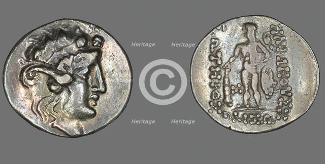 Tetradrachm (Coin) Depicting the God Dionysos, after 146 BCE. Creator: Unknown.