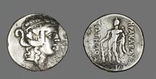 Tetradrachm (Coin) Depicting the God Dionysos, after 148 BCE. Creator: Unknown