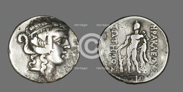 Tetradrachm (Coin) Depicting the God Dionysos, after 148 BCE. Creator: Unknown.