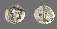 Tetradrachm (Coin) Depicting the Goddess Athena, 190-36 BCE. Creator: Unknown