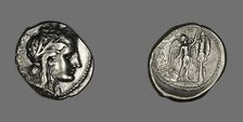 Tetradrachm (Coin) Depicting the Goddess Persephone, 310-305 BCE. Creator: Unknown