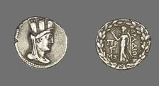 Tetradrachm (Coin) Depicting the Goddess Tyche, 80-79 BCE. Creator: Unknown