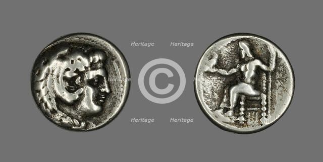 Tetradrachm (Coin) Depicting the Hero Herakles, 336-323 BCE. Creator: Unknown.