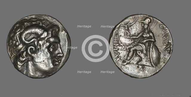 Tetradrachm (Coin) Portraying Alexander the Great, 297-281 BCE, issued by King Lysimachus of Thrace. Creator: Unknown.