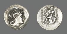 Tetradrachm (Coin) Portraying Alexander the Great, 297-281 BCE, issued by King Lysimachus..., (306-2 Creator: Unknown