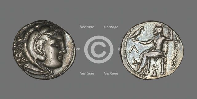 Tetradrachm (Coin) Portraying Alexander the Great, 336-323 BCE. Creator: Unknown.