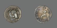 Tetradrachm (Coin) Portraying Alexander the Great, 336-323 BCE. Creator: Unknown