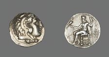 Tetradrachm (Coin) Portraying Alexander the Great as Herakles, 323-317 BCE. Creator: Unknown
