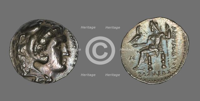 Tetradrachm (Coin) Portraying Alexander the Great as Herakles, 336-323 BCE. Creator: Unknown.