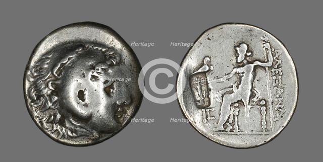 Tetradrachm (Coin) Portraying Alexander the Great as Herakles, 336-323 BCE. Creator: Unknown.