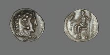 Tetradrachm (Coin) Portraying Alexander the Great Wearing the Head of the Nemean..., 336-323 BCE. Creator: Unknown