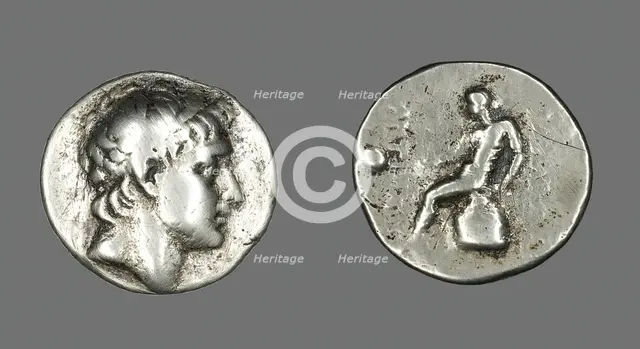 Tetradrachm (Coin) Portraying Antiochus I, II or III (?), 3rd-2nd century BCE. Creator: Unknown.