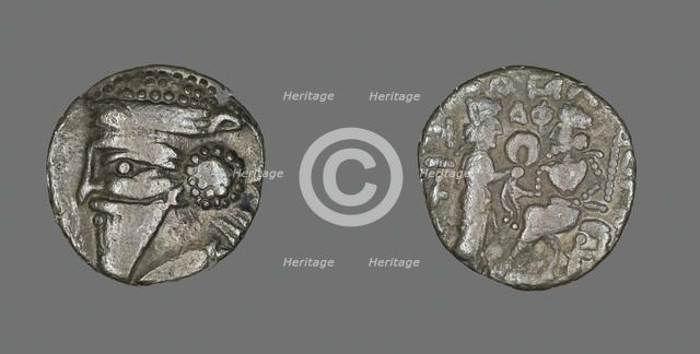 Tetradrachm (Coin) Portraying Bust of King Volagases IV, 192-193. Creator: Unknown.