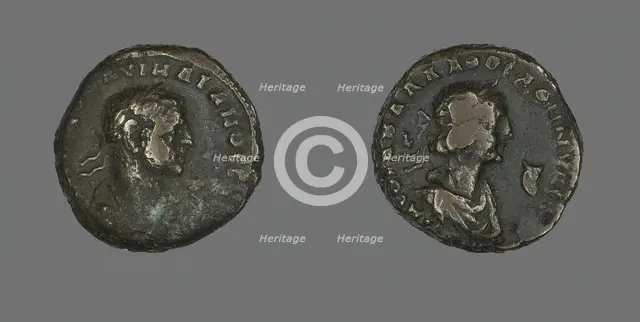 Tetradrachm (Coin) Portraying Emperor Aurelian, 270. Creator: Unknown.
