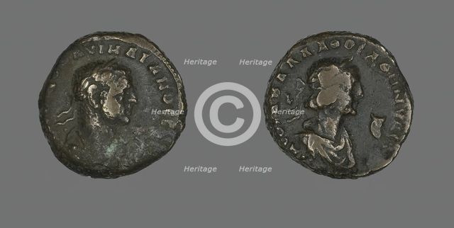 Tetradrachm (Coin) Portraying Emperor Aurelian, 270. Creator: Unknown.