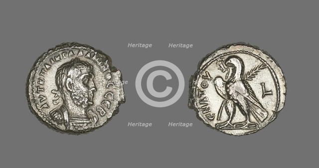 Tetradrachm (Coin) Portraying Emperor Gallienus, 261-262. Creator: Unknown.