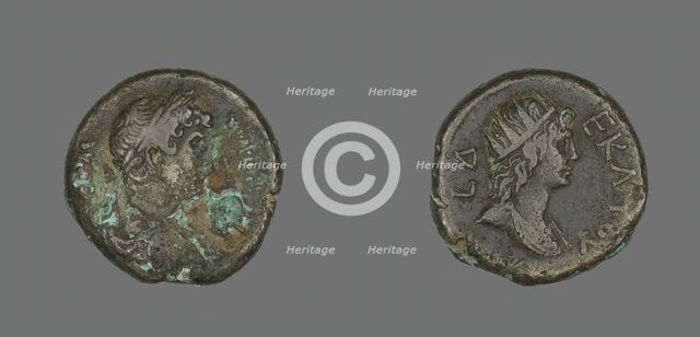Tetradrachm (Coin) Portraying Emperor Hadrian, 117-138. Creator: Unknown.