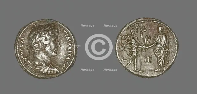 Tetradrachm (Coin) Portraying Emperor Hadrian, 131. Creator: Unknown.