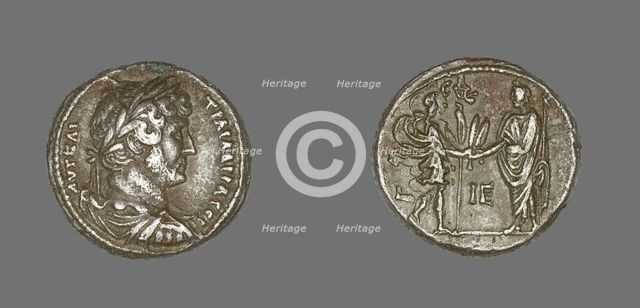 Tetradrachm (Coin) Portraying Emperor Hadrian, 131. Creator: Unknown.