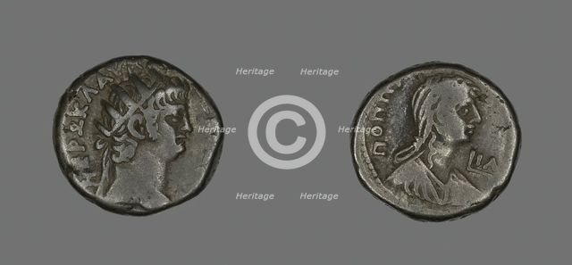 Tetradrachm (Coin) Portraying Emperor Nero, 54-68. Creator: Unknown.