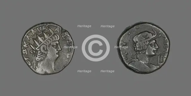 Tetradrachm (Coin) Portraying Emperor Nero, 65-66. Creator: Unknown.