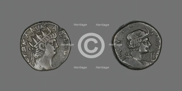 Tetradrachm (Coin) Portraying Emperor Nero, 65-66. Creator: Unknown.