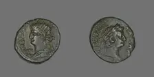 Tetradrachm (Coin) Portraying Emperor Nero, 66-67. Creator: Unknown