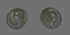 Tetradrachm (Coin) Portraying Emperor Nero, 66-67. Creator: Unknown