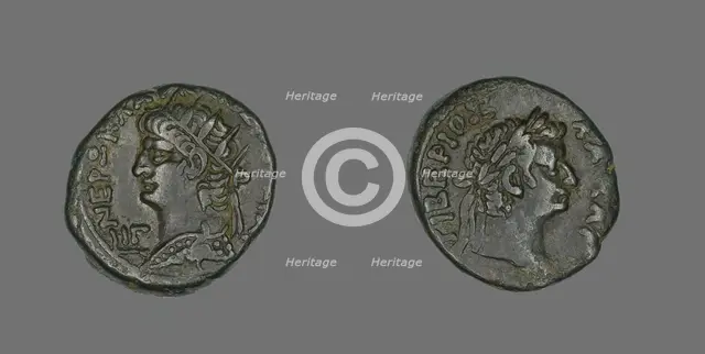 Tetradrachm (Coin) Portraying Emperor Nero, 66-67. Creator: Unknown.